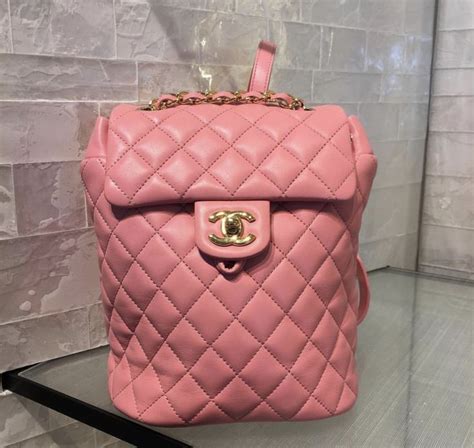 pink chanel backpack|chanel backpack with studs.